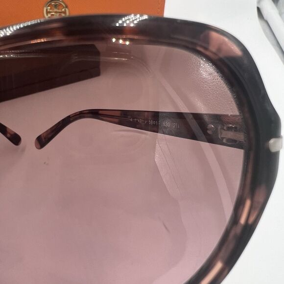 Tory Burch Sunglasses Tortoise Shell Frame Exaggerated Cat Eye Rose Brown Lens main image 14